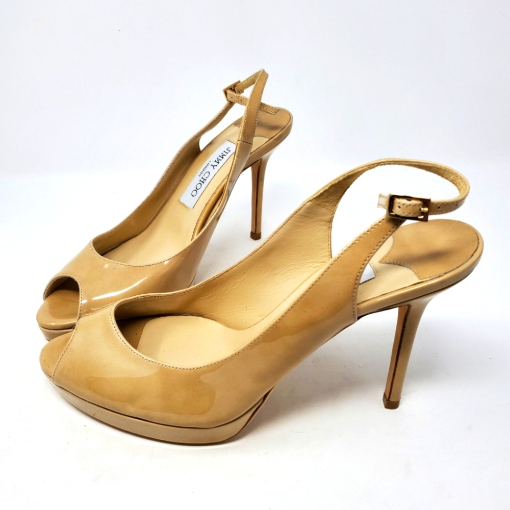 Jimmy Choo Nude Patent Pumps